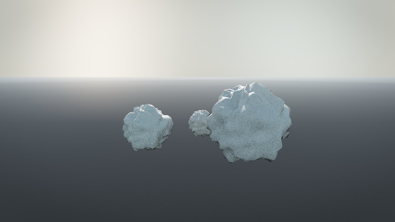 Path tracer: displaced rock